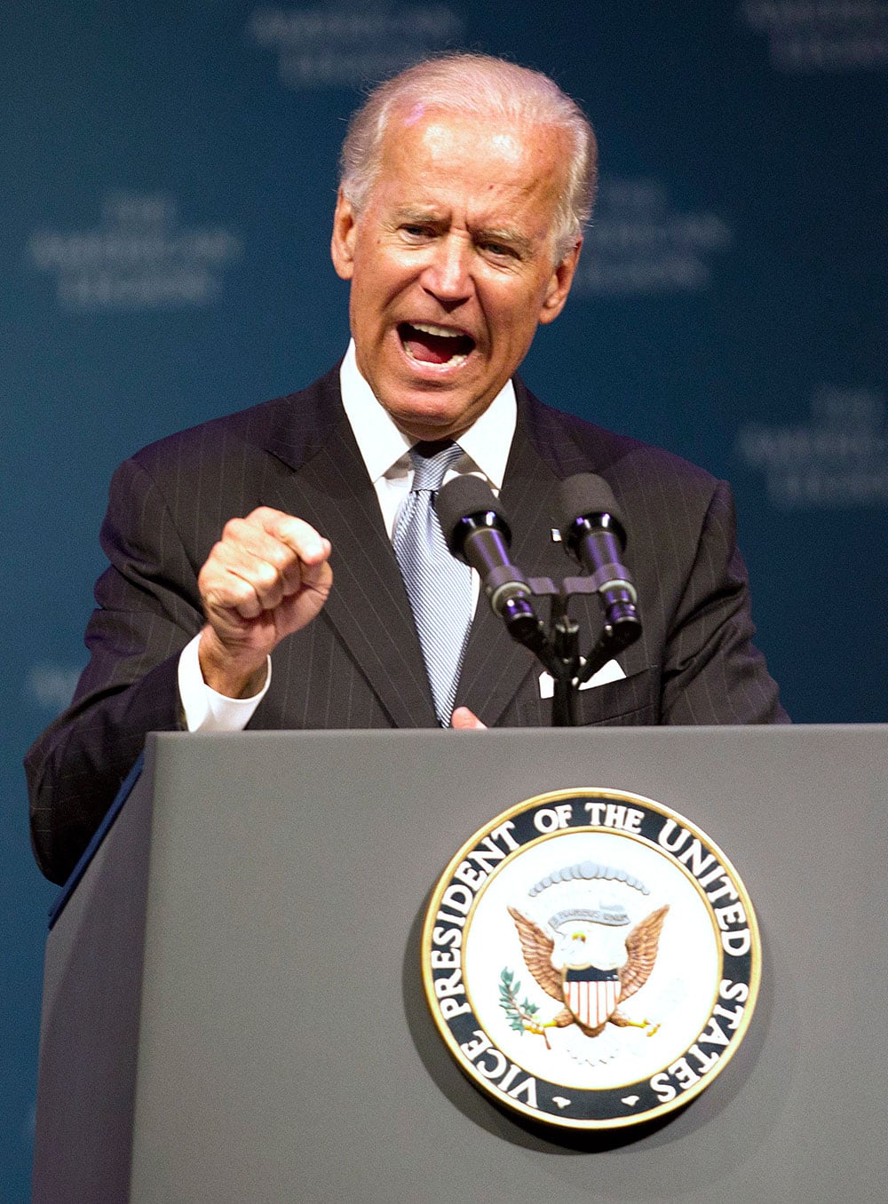 Vice President Joe Biden speaks during The American Legion`s annual convention at the George R. Brown Convention Center in Houston.