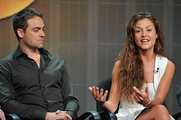 Actors Stuart Townsend (L) and Hannah Ware attend the Disney/ABC Television Group`s 2013 Summer TCA panel at the Beverly Hilton Hotel in Beverly Hills, Calif.