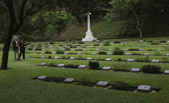 British High Commissioner to India Sir James Bevan visits the World War II war cemetery, in Guwahati.