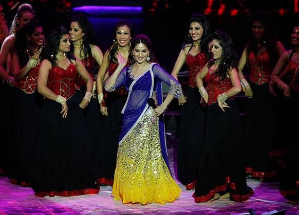 Bollywood actress Madhuri Dixit performs during the International Indian Film Academy (IIFA) awards in Macau.