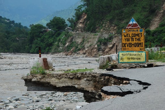 Uttarakhand floods: Massive destruction did not even spare Gods. Photo Courtesy: Siddharth Behl/SEEDS