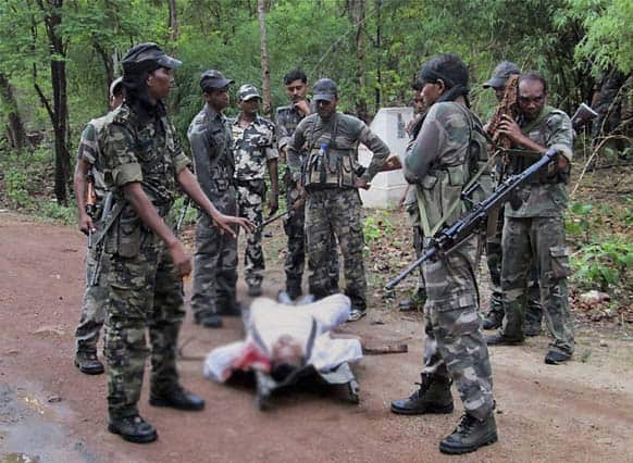 Maoist attack in a densely forested area in Bastar, about 345 kilometers (215 miles) south of Raipur, Chhattisgarh state.