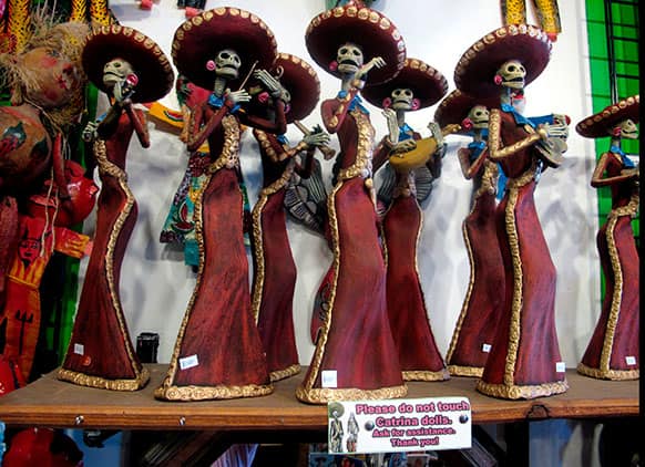 Artwork is shown at Masks y Mas, an Albuquerque shop that sells `Day of the Dead` art year round.