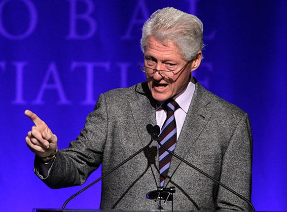 Former President Bill Clinton speaks during the Clinton Global Initiative at Washington University, in St. Louis.