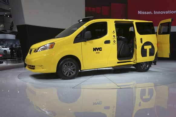 The Nissan NV200 Mobility Taxi is presented at the New York International Auto Show, in New York`s Javits Center, in New York.