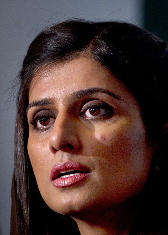 Pakistan`s Foreign Minister Hina Rabbani Khar addresses a news conference at the Foreign Office in Islamabad, Pakistan. Khar told reporters that Pak-Iran gas pipeline was in the greater interest of the nation, and the US and European nations should understand our energy needs.