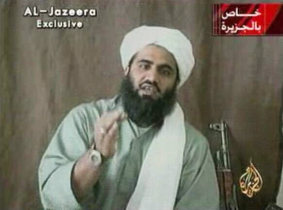 This image made available by Al-Jazeera shows Sulaiman Abu Ghaith, Osama bin Laden`s son-in-law and spokesman. Abu Ghaith has been captured by the United States, officials said, in what a senior congressman called a
