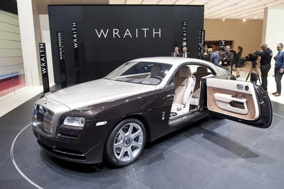 The new Rolls Royce Wraith is shown during the press day at the 83rd Geneva International Motor Show.