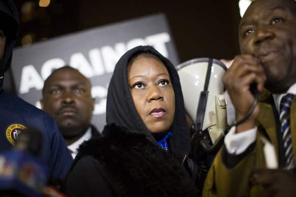 Sybrina Fulton, mother of Trayvon Martin, attends a candlelight vigil in Union Square to commemorate the one-year anniversary of the fatal shooting her 17-year old son by neighborhood watch member George Zimmerman in Florida, in New York.