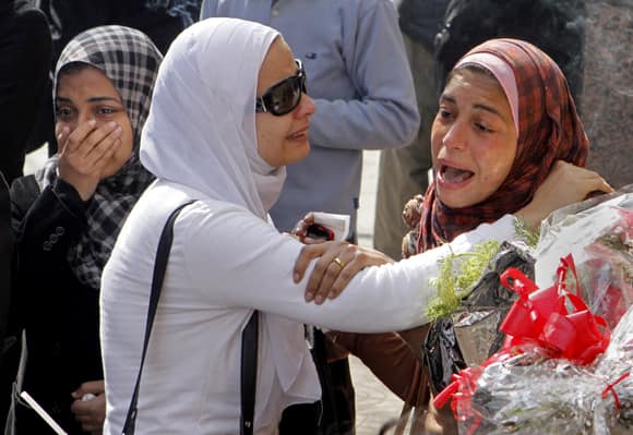 Egyptian relatives of Mohammed Saad, a 20-year-old protester, known to his friends as