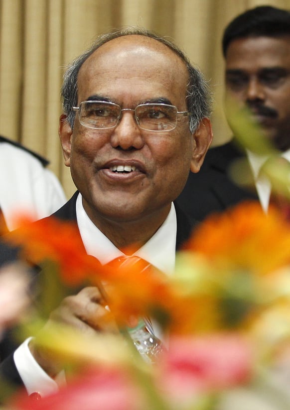 Reserve Bank of India (RBI) Gov. Duvvuri Subbarao gestures during the third quarter monetary policy review meeting at the RBI headquarters in Mumbai.