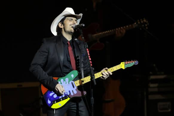 Brad Paisley performs during The Inaugural Ball at the Washignton convention center during the 57th Presidential Inauguration in Washington.