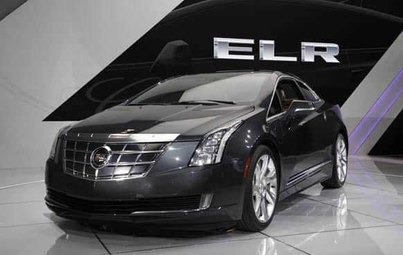 The Cadillac ELR debuts at media previews for the North American International Auto Show in Detroit.