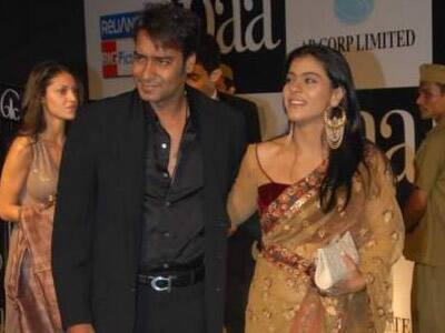 Kajol and Ajay Devgn make a dashing couple at the premiere of 'Paa'.