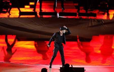 Ricky Martin performs during the opening ceremony of the Territorio Santos Modelo stadium in Torreon, northern Mexico, November 11, 2009.