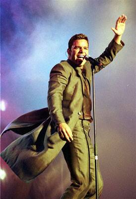 Puerto Rican pop star Ricky Martin performs at the Presidente Latin Music Festival held in national stadium in, Santo Domingo, Dominican Republic. 