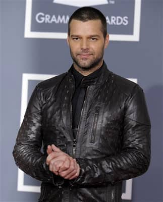 Ricky Martin arrives at the Grammy Awards in Los Angeles