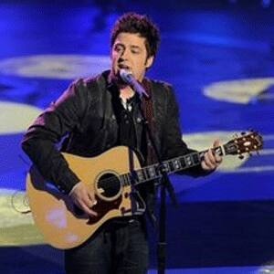 Lee DeWyze performs on the singing competition series, 'American Idol’ in LA.