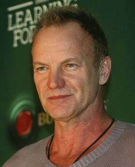 Sting spotted at a press conference in Mexico City.