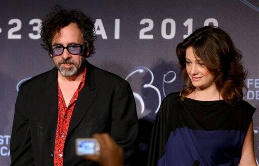 Director and jury president Tim Burton, left, and actress and jury member Giovanna Mezzogiorno during the press conference of the Jury, at the 63rd international film festival, in Cannes, southern France, Wednesday, May 12, 2010.