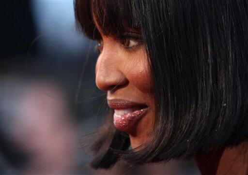 Model Naomi Campbell arrives for the screening of 