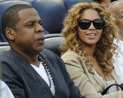 Jay-Z and Beyonce spotted at a baseball game at Yankee Stadium in New York.