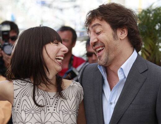 Actors Javier Bardem (R) and Maricel Alvarez pose during a photocall for the film 