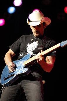 Brad Paisley performs during a broadcast of the Grand Ole Opry at The Ryman Auditorium in Nashville.