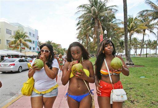 Drinking coconut water or any other fluid in large quantities is a great way to cool off.