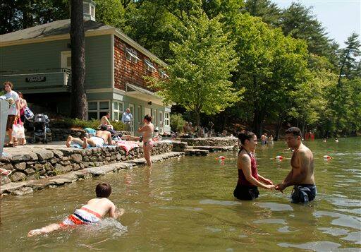 Cool fun the water at Walden Pond, in Concord, Mass.