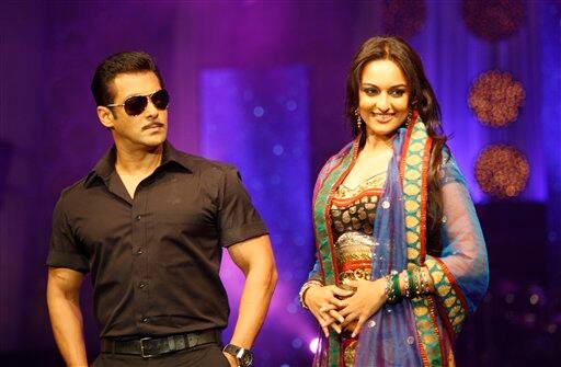 Bollywood actor Salman Khan and actress Seema Khan performs during a fashion show as part of the three-day long International Indian Film Academy (IIFA) awards in Colombo, Sri Lanka.