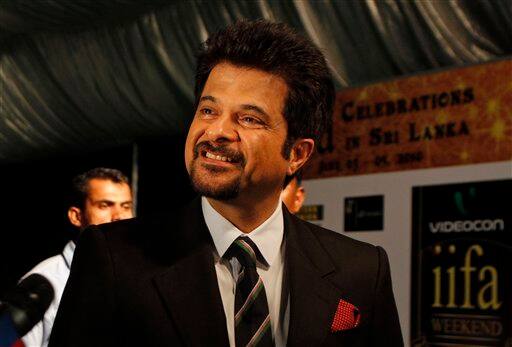 Bollywood actor Anil Kapoor gestures as he arrives for a fashion show as part of the three-day long International Indian Film Academy (IIFA) awards in Colombo, Sri Lanka.