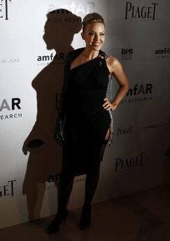 Kylie Minogue spotted at the amfAR Inspiration Gala in New York.