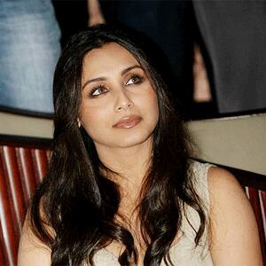 Rani Mukerji spotted at the music launch of 'Peepli Live' in Mumbai.