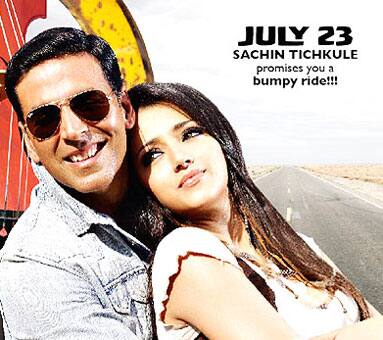 Akshay Kumar with southern sensation Trisha in 'Khatta Meetha'.