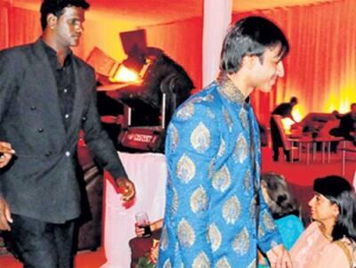 Vivek Oberoi at his Sangeet function. 