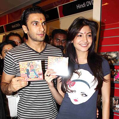 Anushka Sharma and Ranveer Singh spotted at the music launch of YRF’s ‘Band Baajaa Baaraat’.