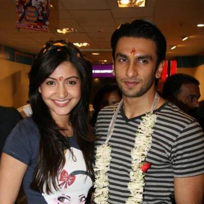 Anushka Sharma and Ranveer Singh spotted at the music launch of YRF’s ‘Band Baajaa Baaraat’.