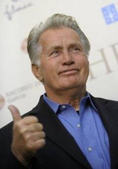 US actor Martin Sheen gives the thumb up as he poses during a photocall to present his new film 'The Way'.