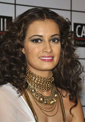 Bollywood actress Dia Mirza attends the fourth day of 2011 Lakme Fashion Week.