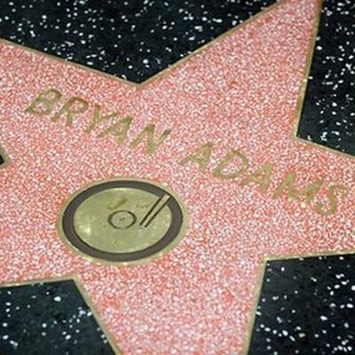 Canadian singer Bryan Adams' star is seen after he is honoured on the Hollywood Walk of Fame in Hollywood, California.