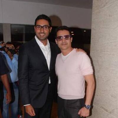 Abhishek and Jimmy Shergill spotted at ‘Game’ music launch in Mumbai.