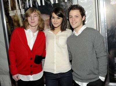 Cast members from MTV's 'Skins' Daniel Flaherty, left, Sofia Black D'Elia and James Newman attend a special screening of 'Hanna' 