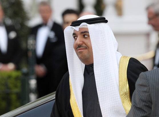 Sheikh Ahmad Hmoud Al-Sabah of Kuwait attends a gala pre-wedding dinner held at the Mandarin Oriental Hyde Park in London.