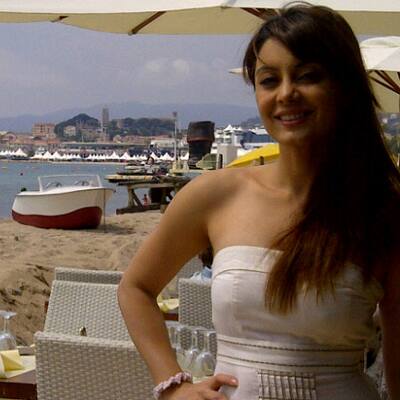 Minissha Lamba spotted looking over the beach from the chivas house at Cannes. 