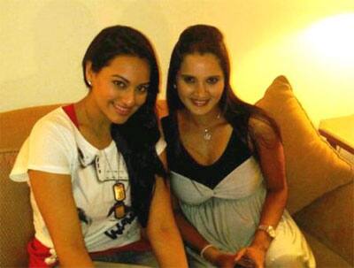 Pretty gals Sania and Sonakshi spotted at a restaurant. 