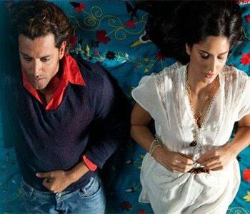 Hrithik Roshan and Katrina in a still from ZMND.