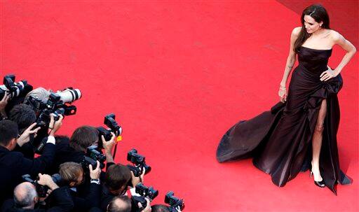 Actress Angelina Jolie arrives for the screening of The Tree of Life at the 64th international film festival, in Cannes.