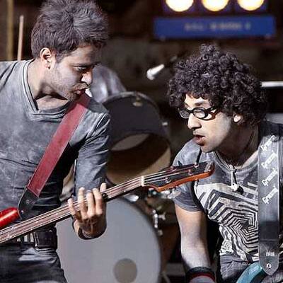 Imran Khan and Vir Das in a still from the latest anthem from ‘Delhi Belly’ - ‘Bhaag DK Bose’.