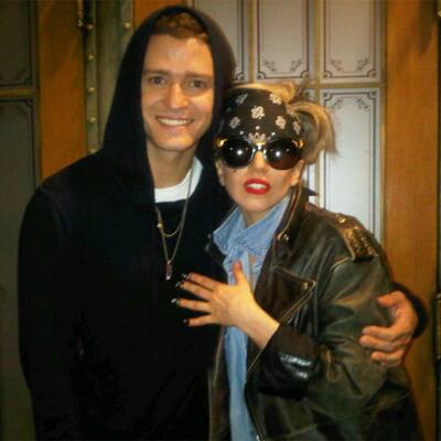 Lady Gaga posted this picture of hers with Justin Timberlake on Twitter